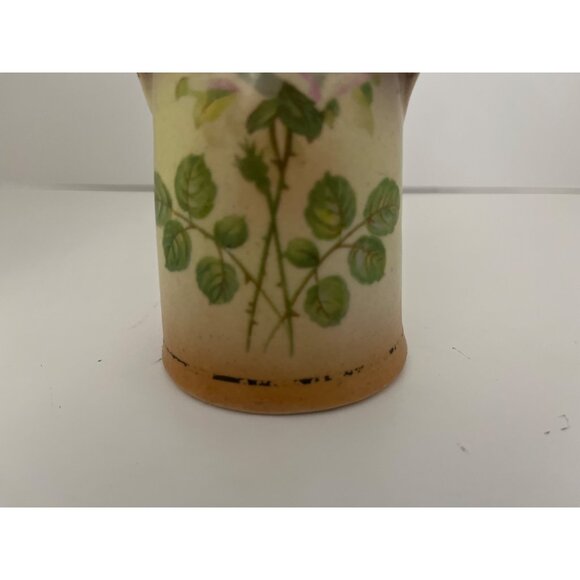 Antique 1900’s  Czech Rose Art Pottery Vase 5 1/2” - Picture 6 of 7